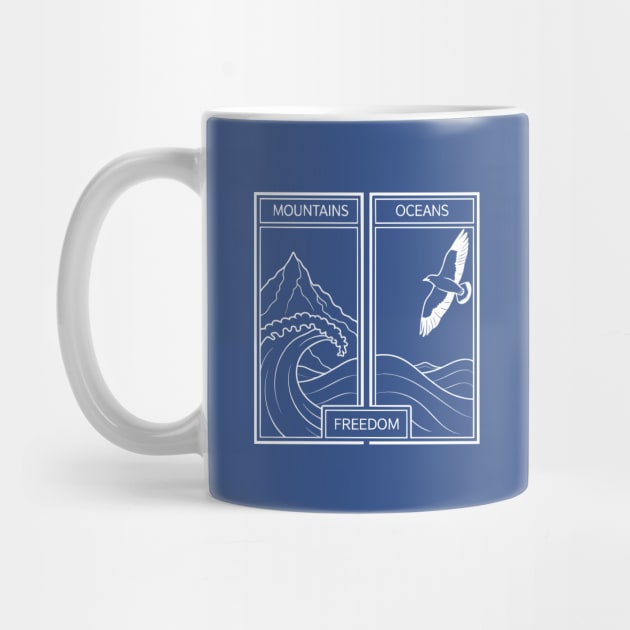 Mountains, Oceans, & Freedom by DIGITAL MERCH CREATIONS